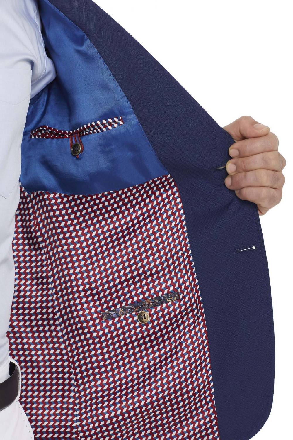 Digel Giacca blu marine digel in pura lana vergine marzotto con tasche a toppa Affare Del Giorno