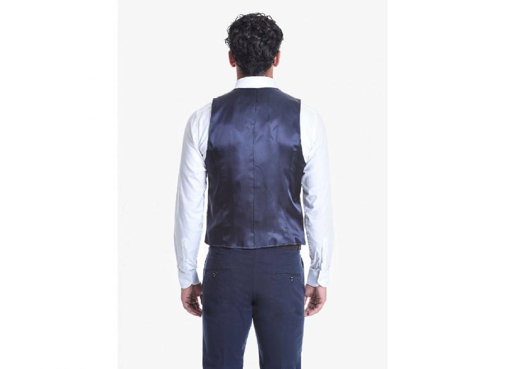 John Barritt Gilet john barritt doppio petto slim fit fantasia a quadri blu verde Presa
