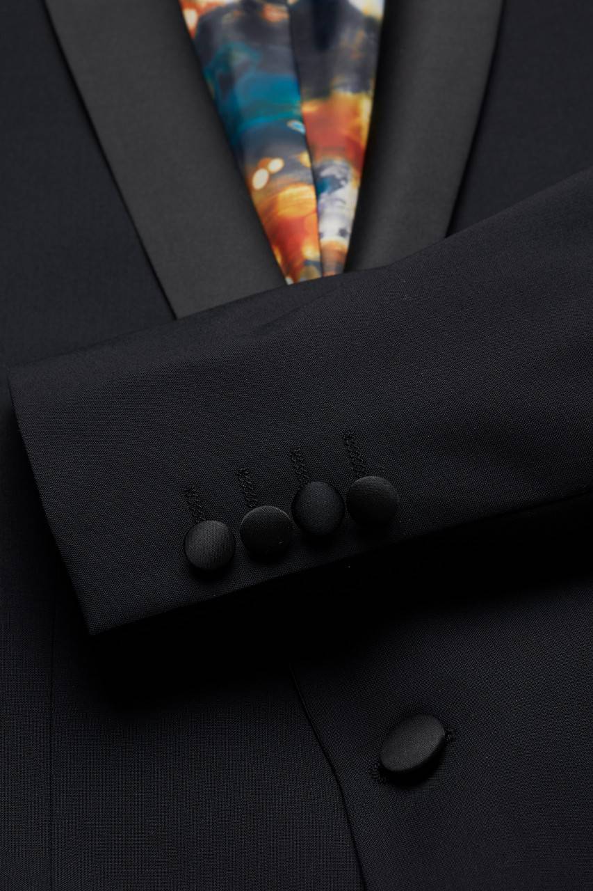 Digel Giacca blazer smoking digel nero slim fit collo a scialle Sconto
