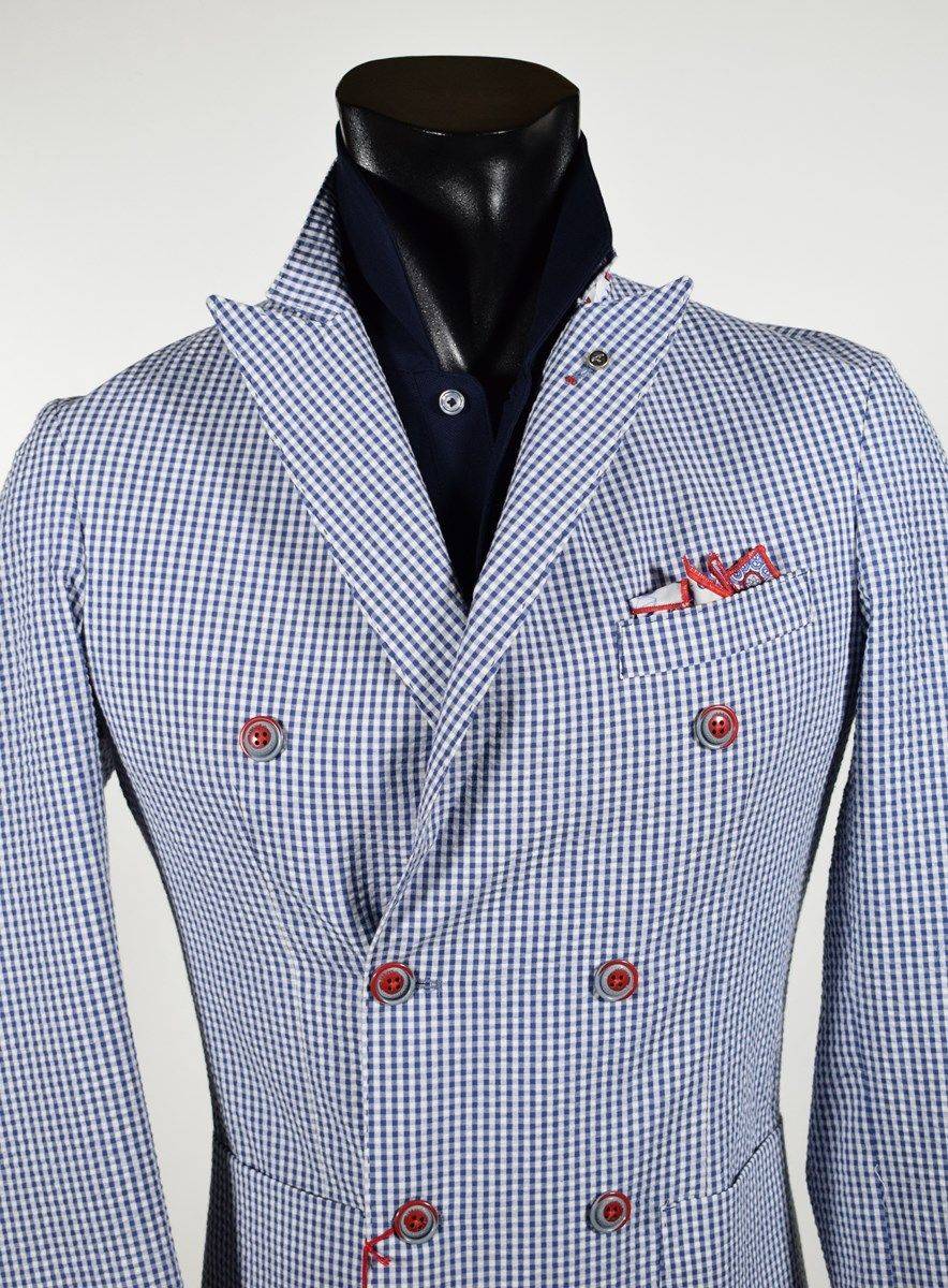 Falko Rosso Giacca slim fit doppio petto sfoderata falko rosso primavera estate Economico
