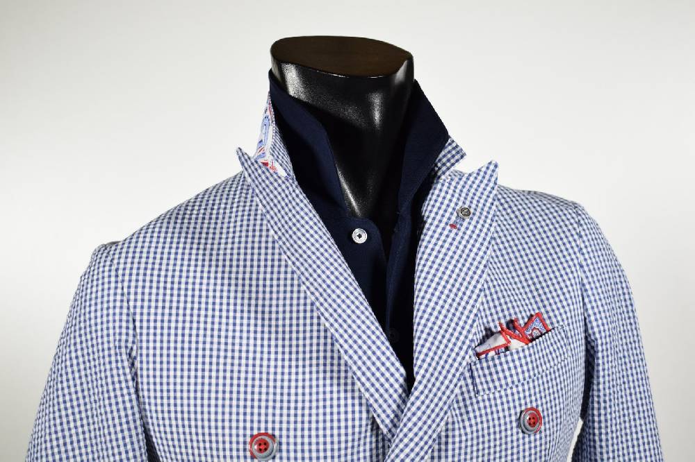 Falko Rosso Giacca slim fit doppio petto sfoderata falko rosso primavera estate Economico
