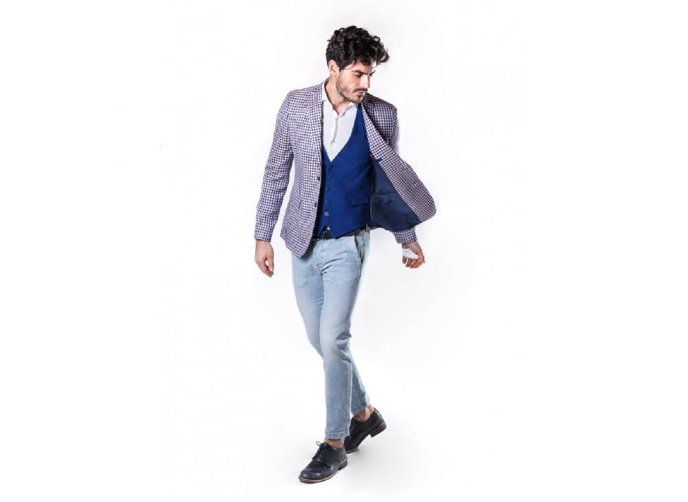 John Barritt Gilet azzurro john barritt in puro cotone Online