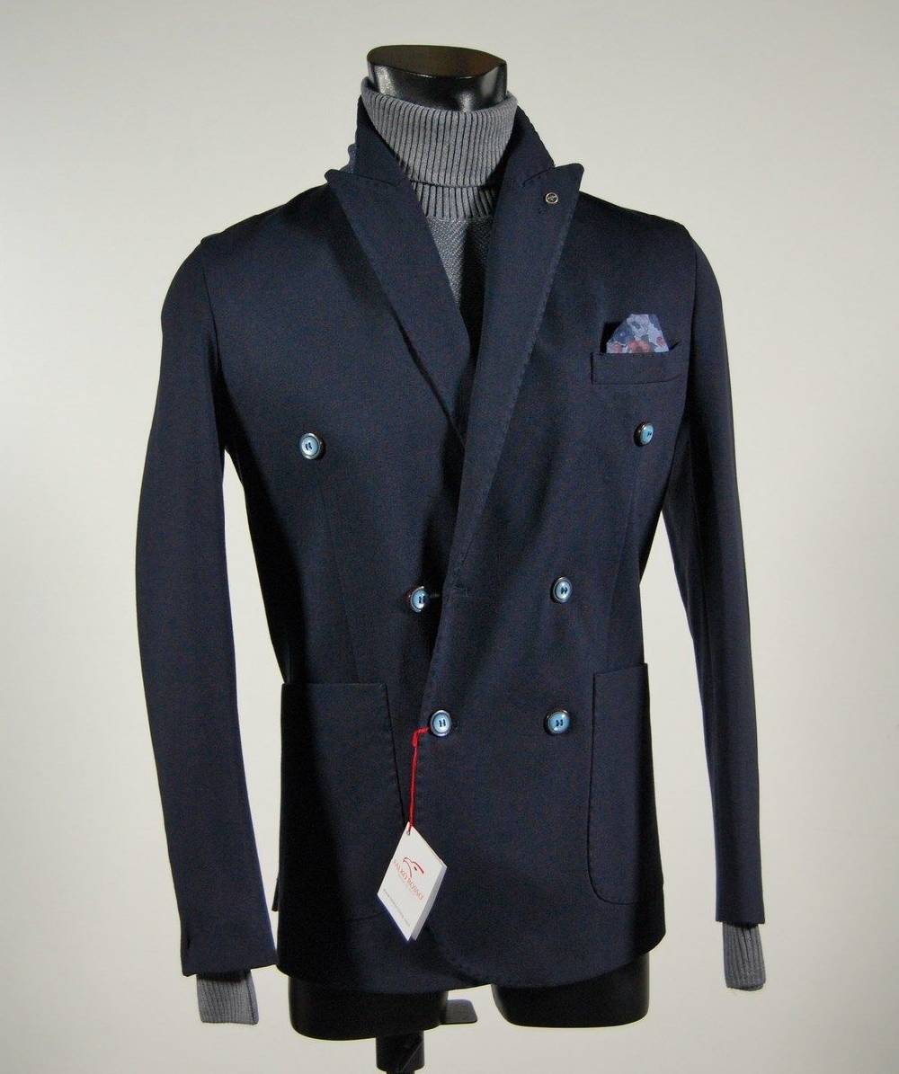Falko Rosso Giacca slim fit stretch moda doppiopetto blu falko rosso Offerte