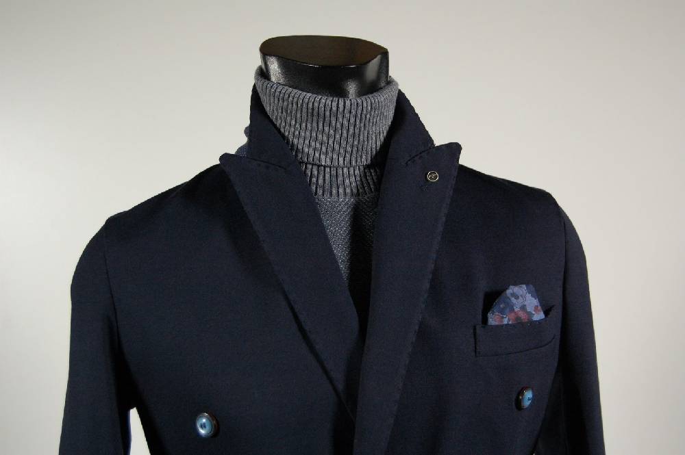 Falko Rosso Giacca slim fit stretch moda doppiopetto blu falko rosso Offerte