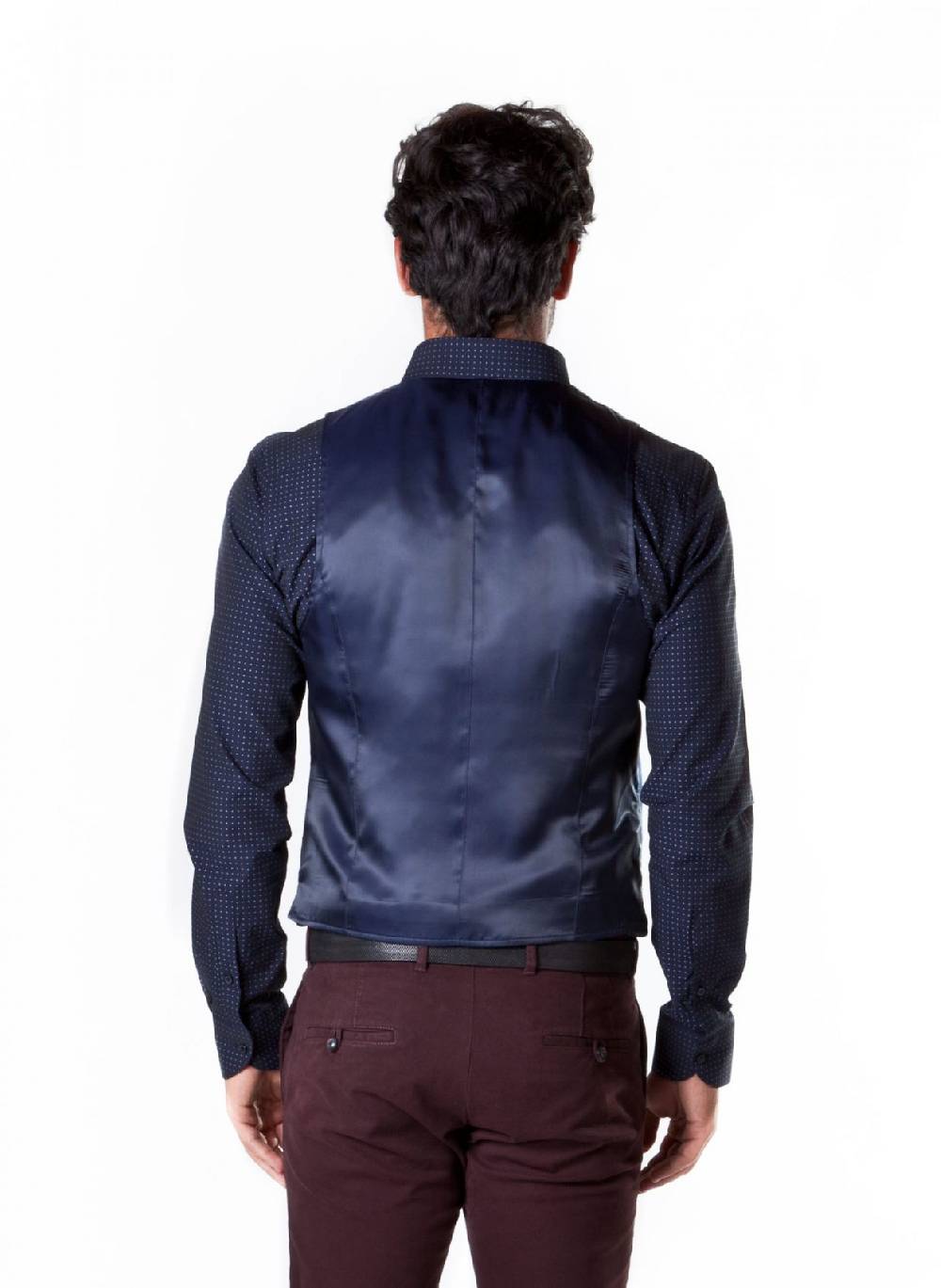 John Barritt Gilet blu a quadri john barritt vestibilità slim Hotsell