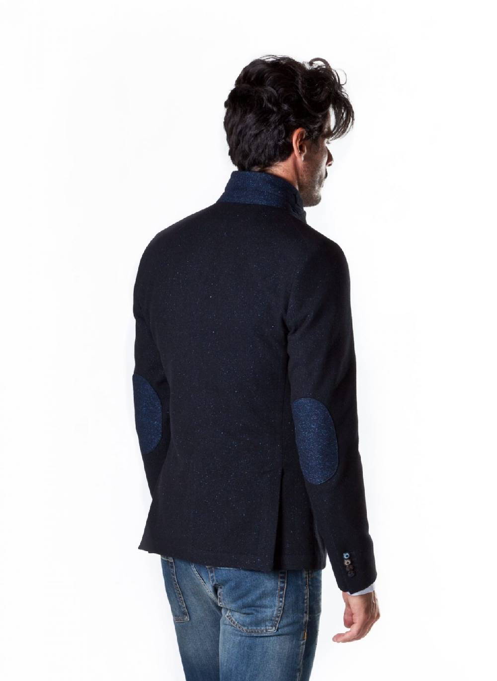 John Barritt Giacca slim fit blu john barritt in lana e seta sfoderata Vendita Calda