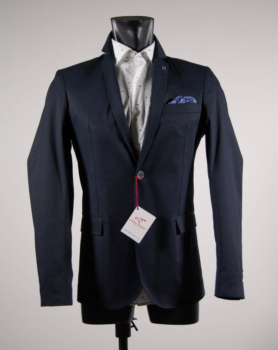 Falko Rosso Giacca in cotone stretch slim fit falko rosso sfoderata micro disegno in tre colori Vendite Flash