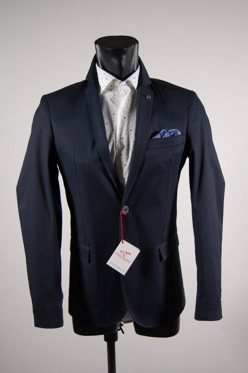 Falko Rosso Giacca in cotone stretch slim fit falko rosso sfoderata micro disegno in tre colori Vendite Flash