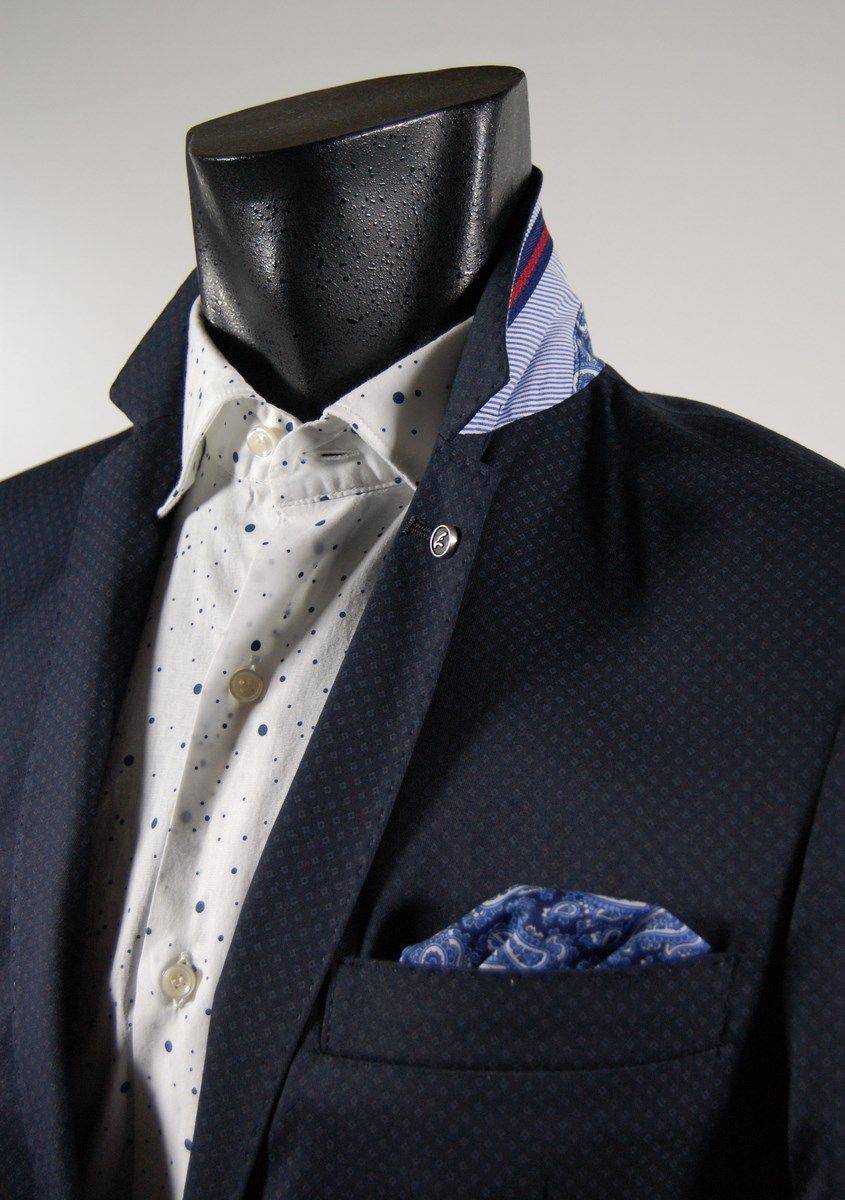 Falko Rosso Giacca in cotone stretch slim fit falko rosso sfoderata micro disegno in tre colori Vendite Flash