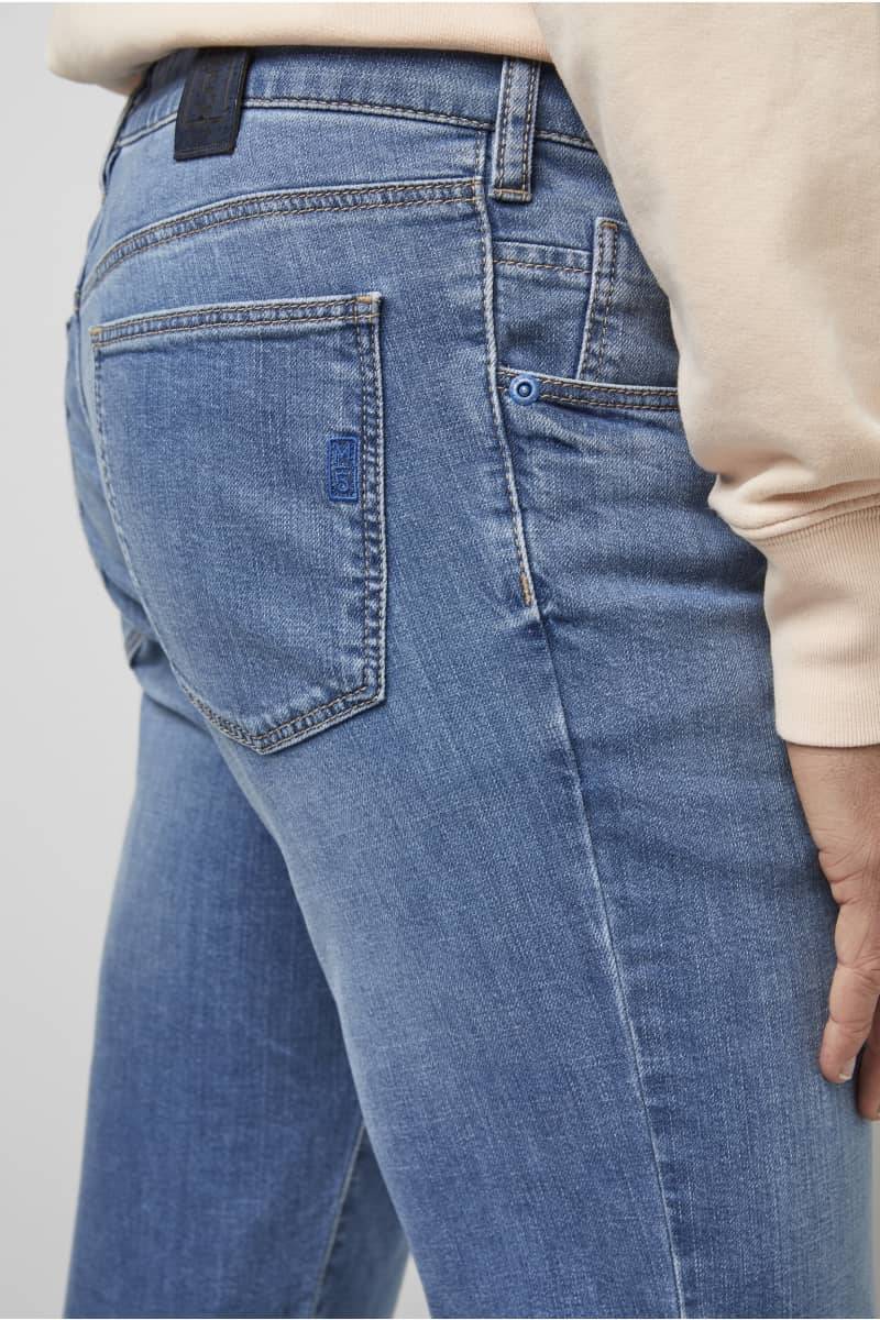 Meyer Jeans slim fit denim chiaro stone washed m5 by meyer Italia
