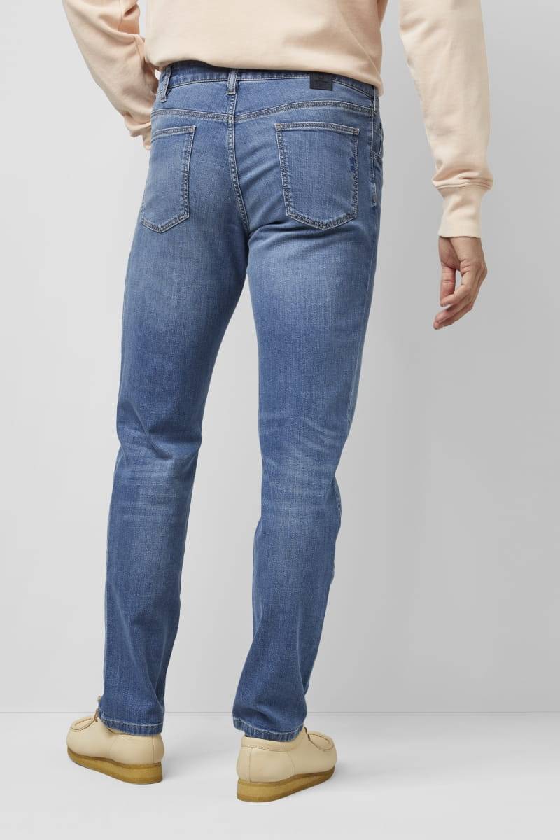 Meyer Jeans slim fit denim chiaro stone washed m5 by meyer Italia