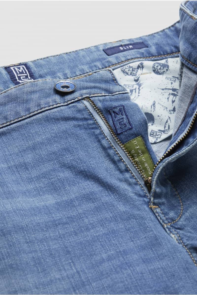 Meyer Jeans slim fit denim chiaro stone washed m5 by meyer Italia