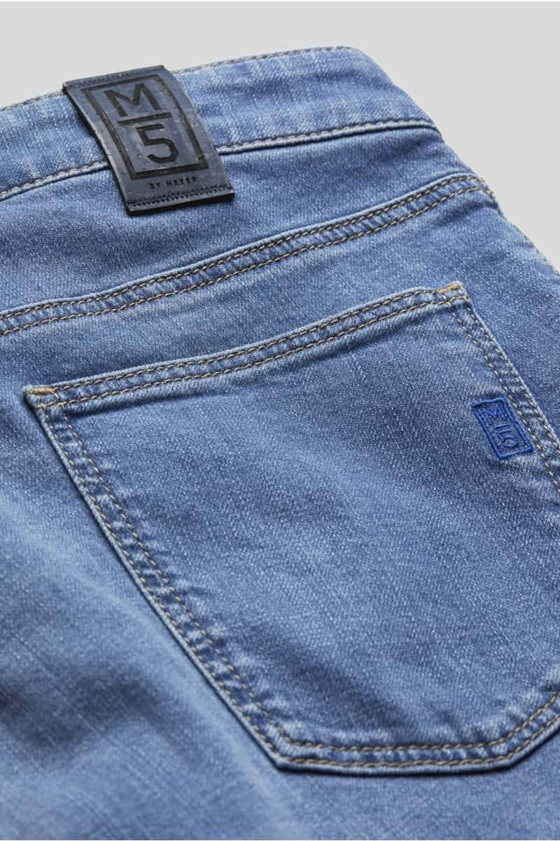 Meyer Jeans slim fit denim chiaro stone washed m5 by meyer Italia