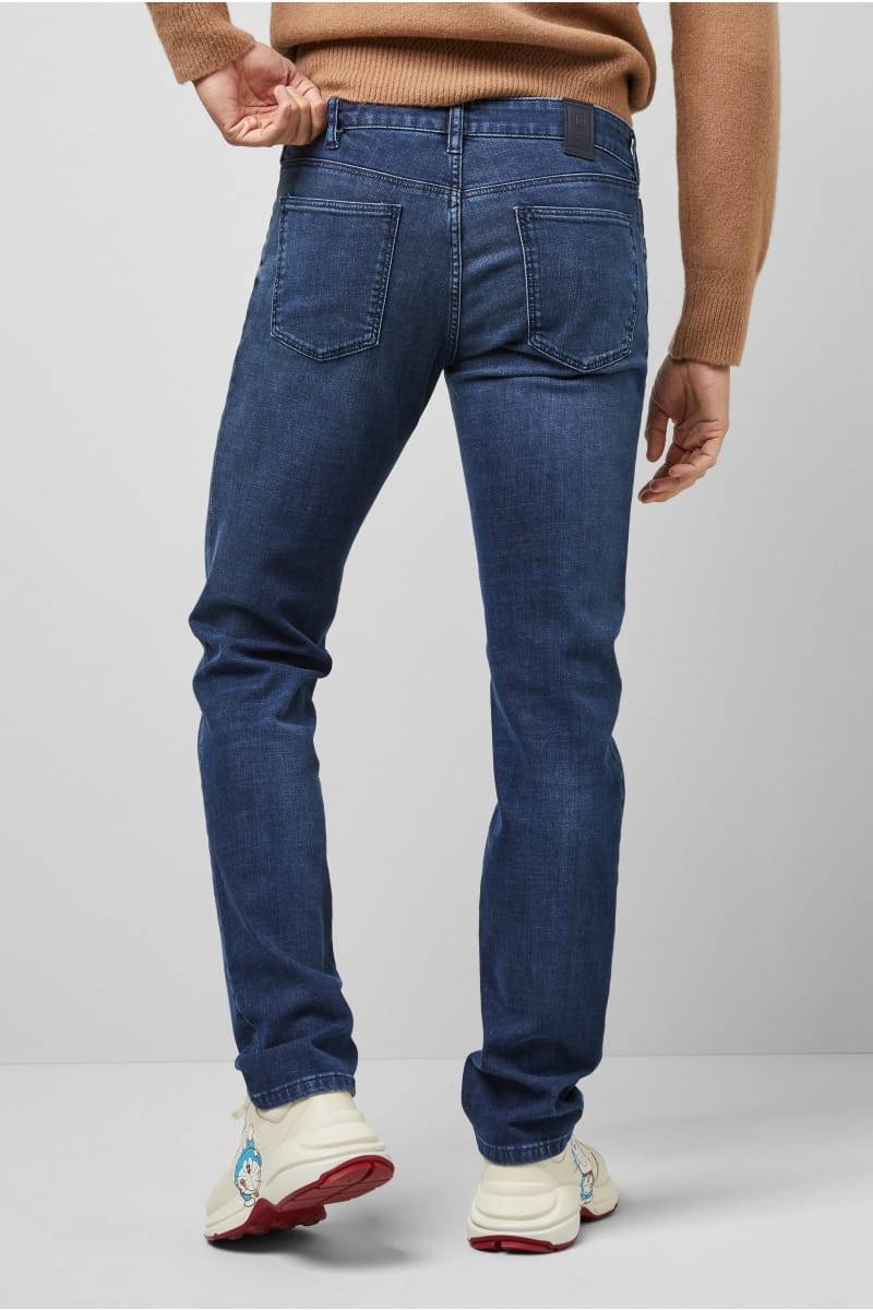 Meyer Jeans slim fit blu scuro stone washed m5 by meyer 2025