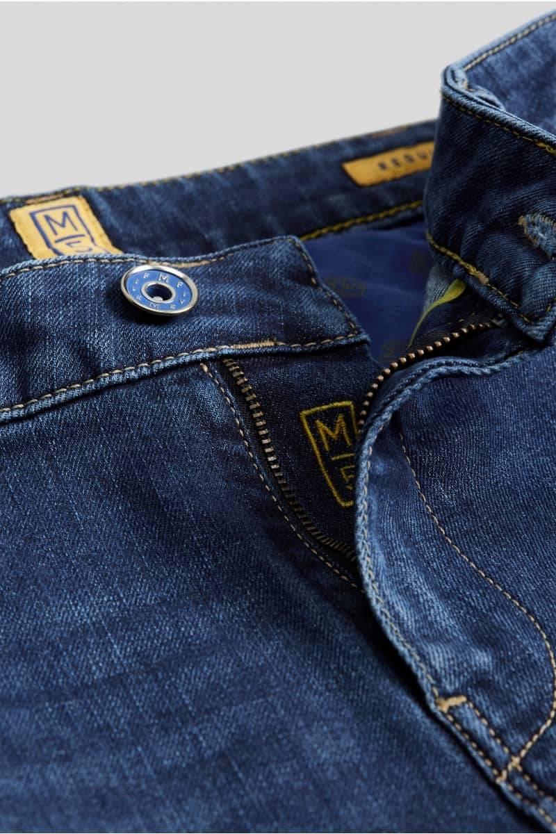 Meyer Jeans blu stone washed denim autentico regular fit m5 by meyer Nuovo