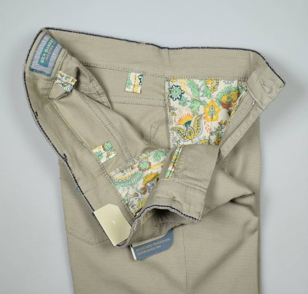 Sea Barrier Jeans cinque tasche beige in cotone stretch modern fit Negozi Online
