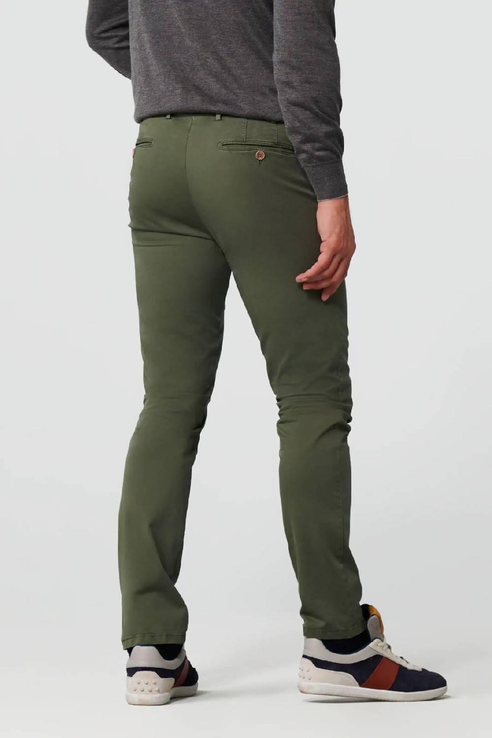 Meyer Pantalone verde oliva meyer cotone bio stretch modern fit Affare Del Giorno