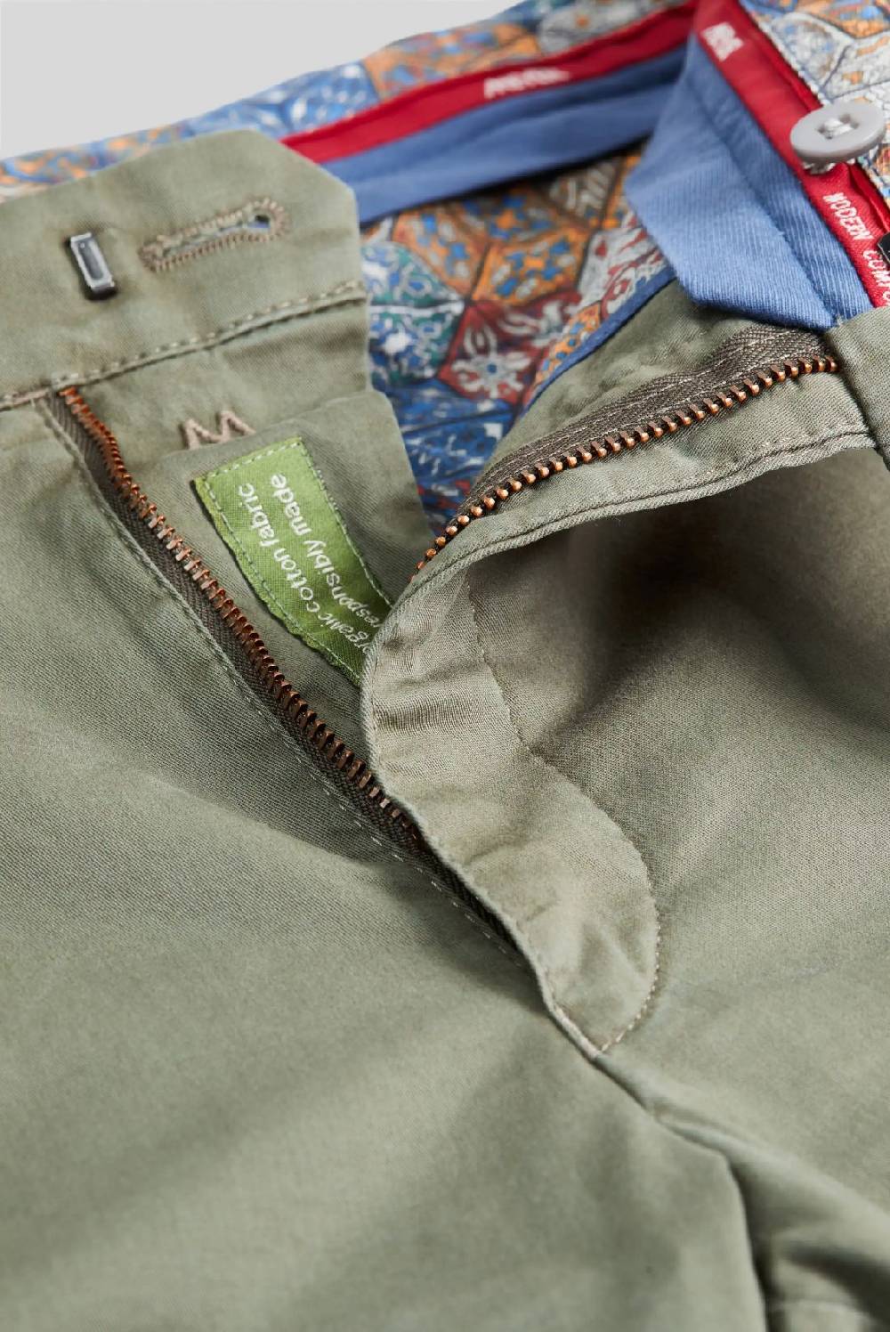 Meyer Pantalone verde oliva meyer cotone bio stretch modern fit Affare Del Giorno