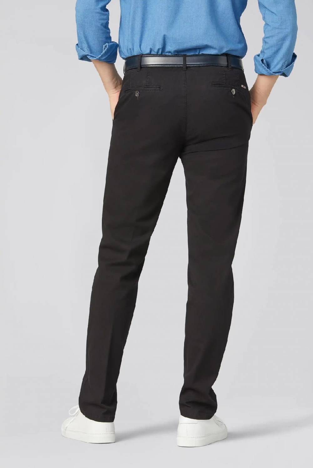 Meyer Pantalone nero meyer cotone bio stretch modern fit Sottocosto