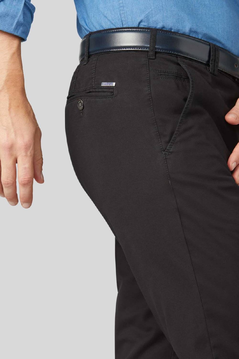 Meyer Pantalone nero meyer cotone bio stretch modern fit Sottocosto
