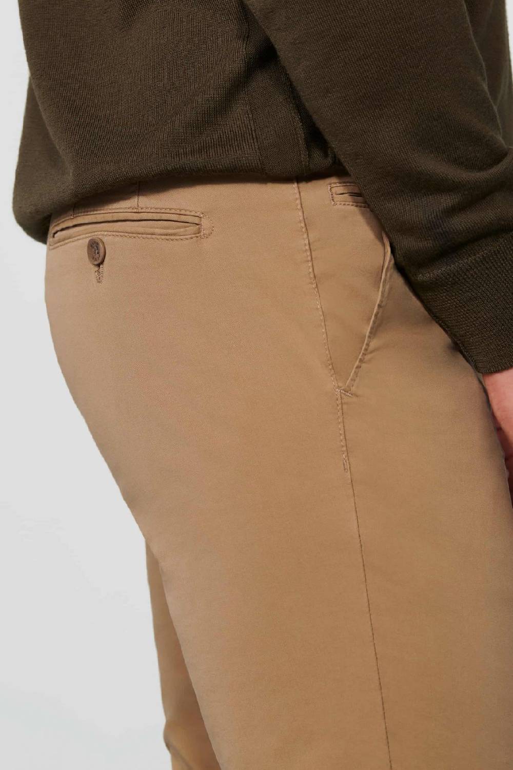 Meyer Pantalone color cammello meyer cotone bio stretch modern fit Convenienza