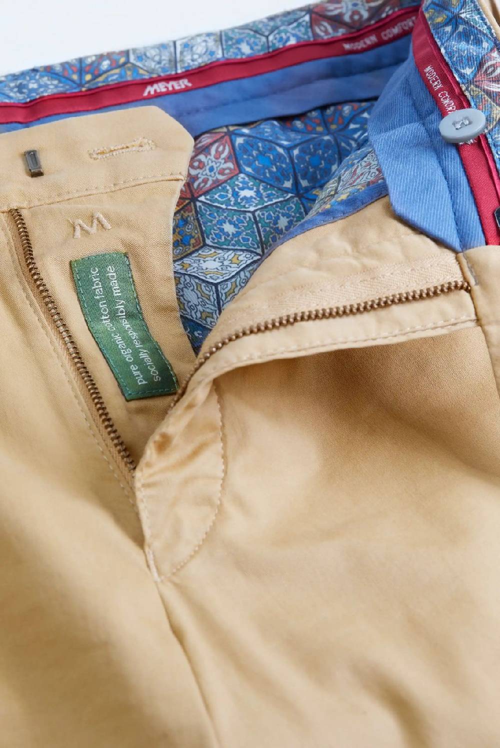 Meyer Pantalone color cammello meyer cotone bio stretch modern fit Convenienza