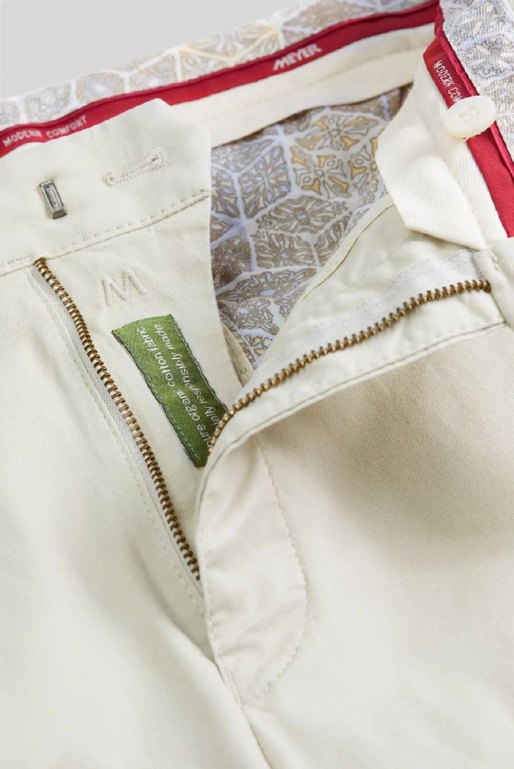 Meyer Pantalone beige meyer cotone bio stretch modern fit Novità