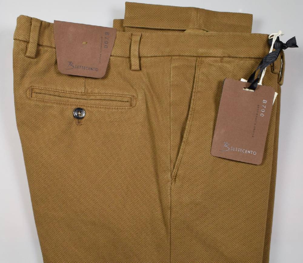 B Settecento Pantalone tabacco bsettecento in cotone stretch armaturato slim fit I Più Venduti