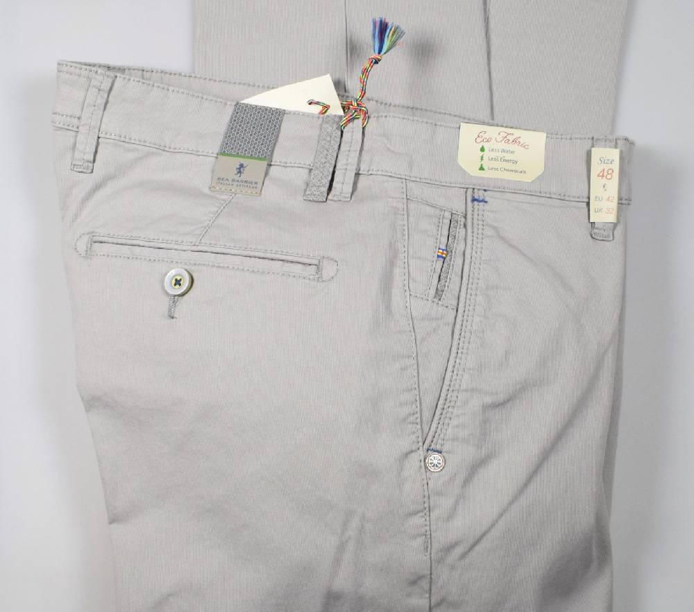 Sea Barrier Pantalone grigio chiaro modern fit sea barrier in cotone stretch Sconti questo mese
