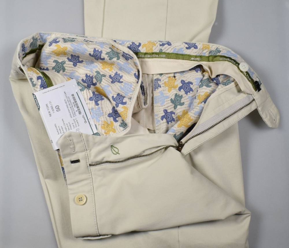 Meyer Pantalone meyer beige chiaro cotone bio vestibilità perfetta Spedizione Gratuita