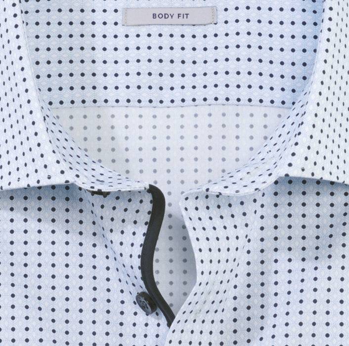 Olymp Camicia azzurra olymp slim fit cotone stretch stampato Convenienza