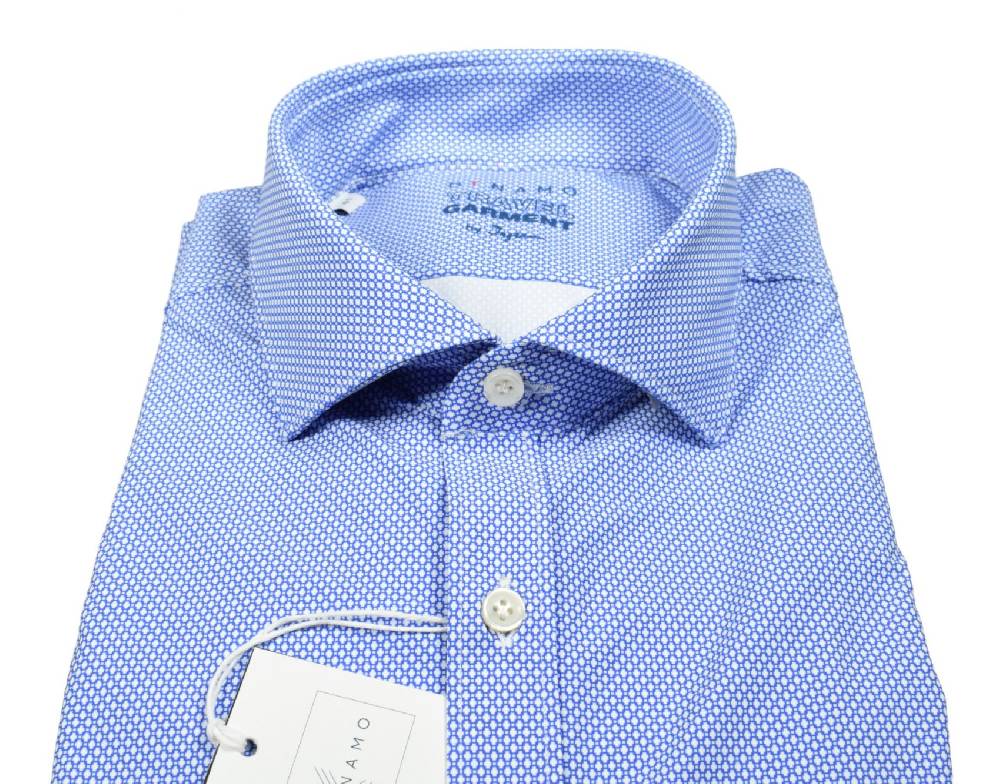 Ingram Camicia azzurra micro disegno ingram dynamo tessuto performante vestibilità slim fit Online
