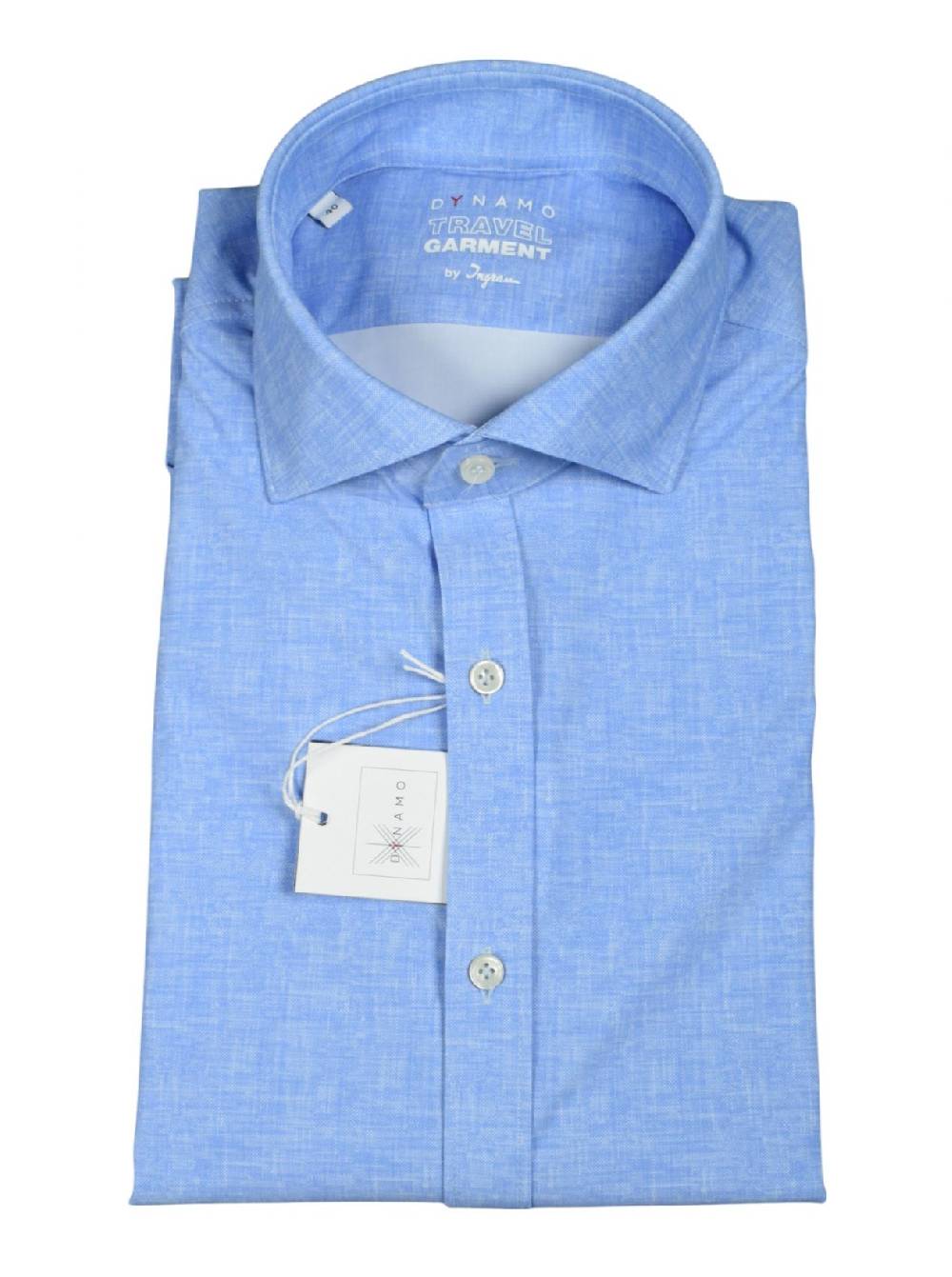 Ingram Camicia celeste ingram dynamo tessuto performante vestibilità slim fit Outlet