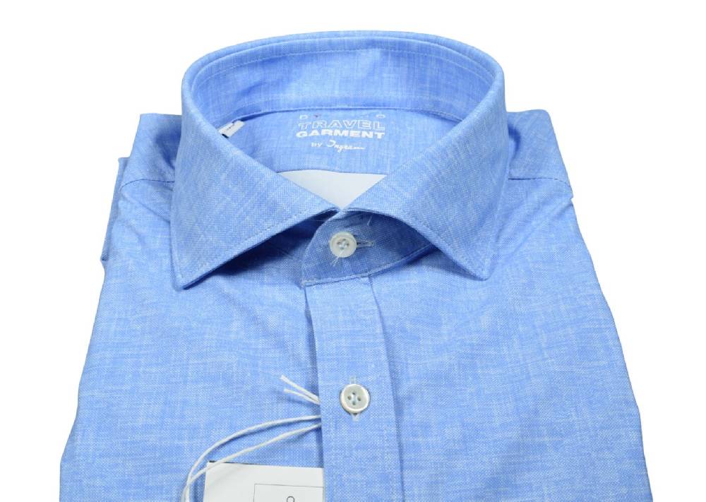Ingram Camicia celeste ingram dynamo tessuto performante vestibilità slim fit Outlet