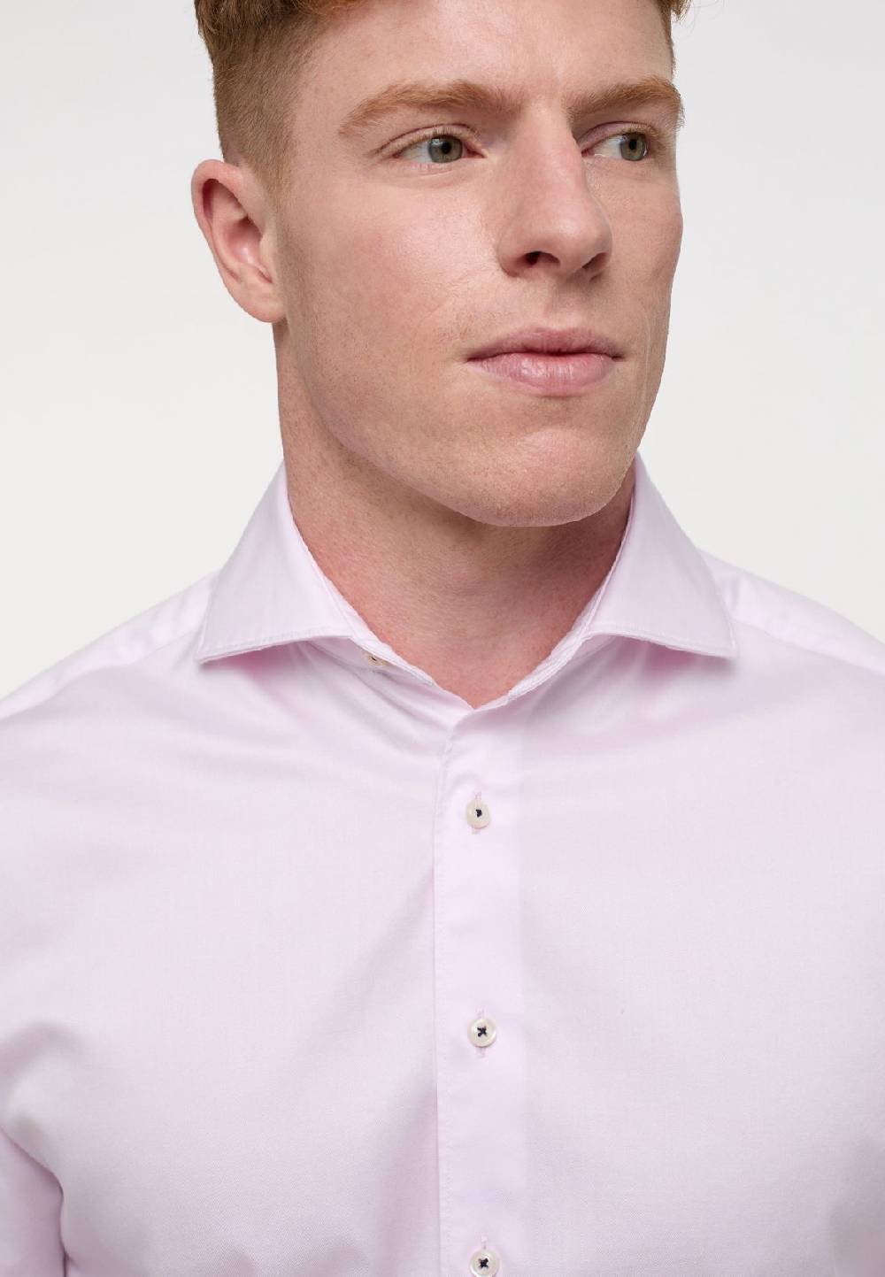 Eterna Camicia rosa eterna cotone twill ritorto modern fit Vendita Economica