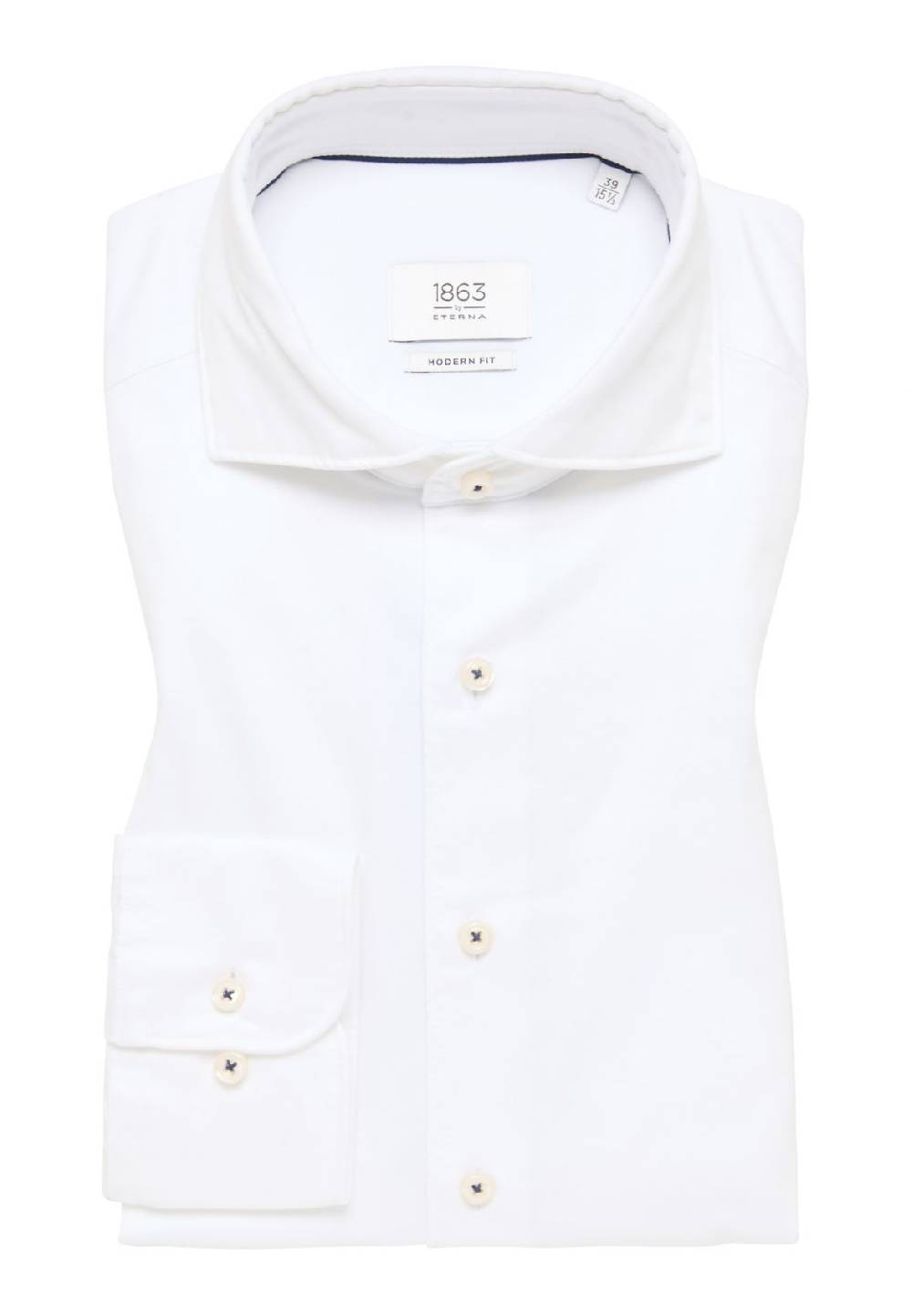 Eterna Camicia bianca eterna cotone twill ritorto modern fit Vendite Flash