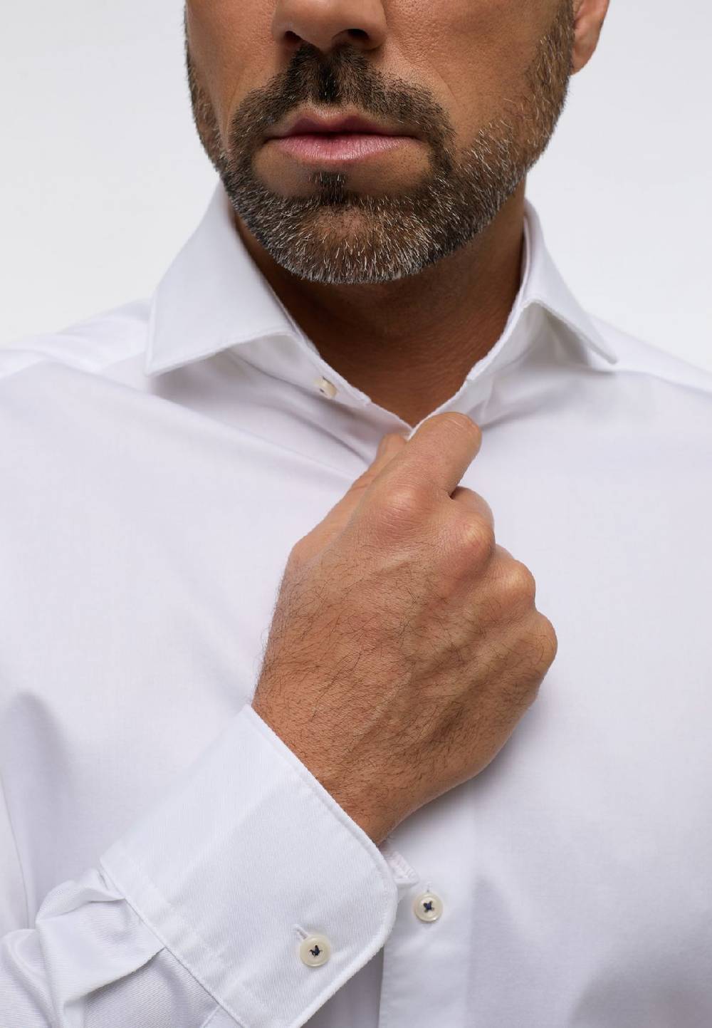 Eterna Camicia bianca eterna cotone twill ritorto modern fit Vendite Flash