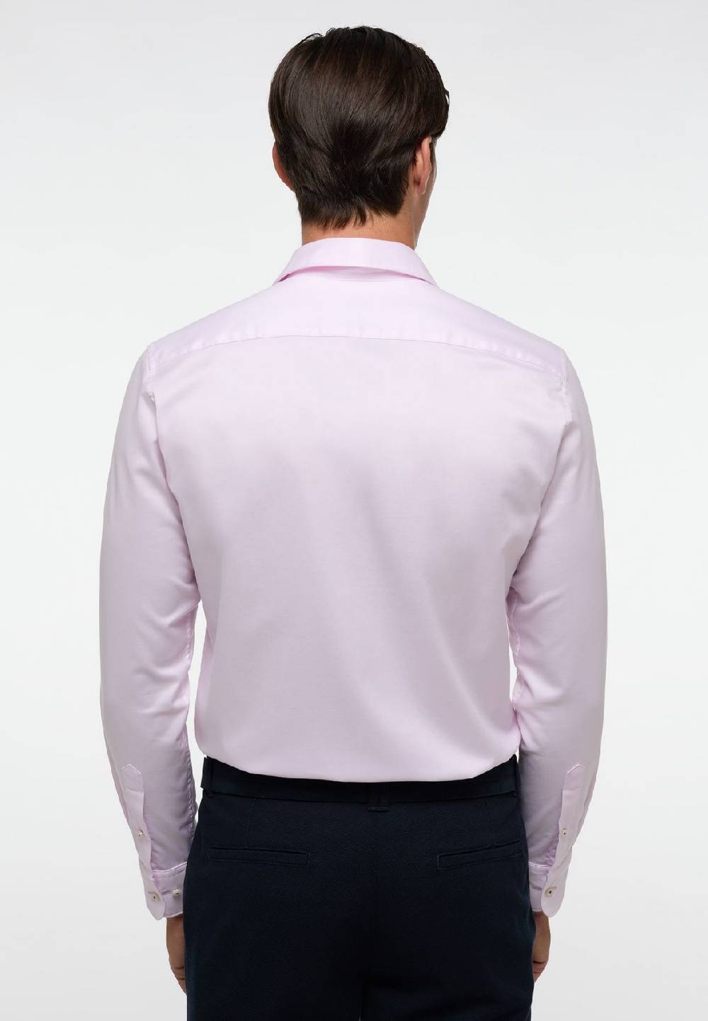 Eterna Camicia eterna slim fit rosa chiaro in cotone twill ritorto Nuova