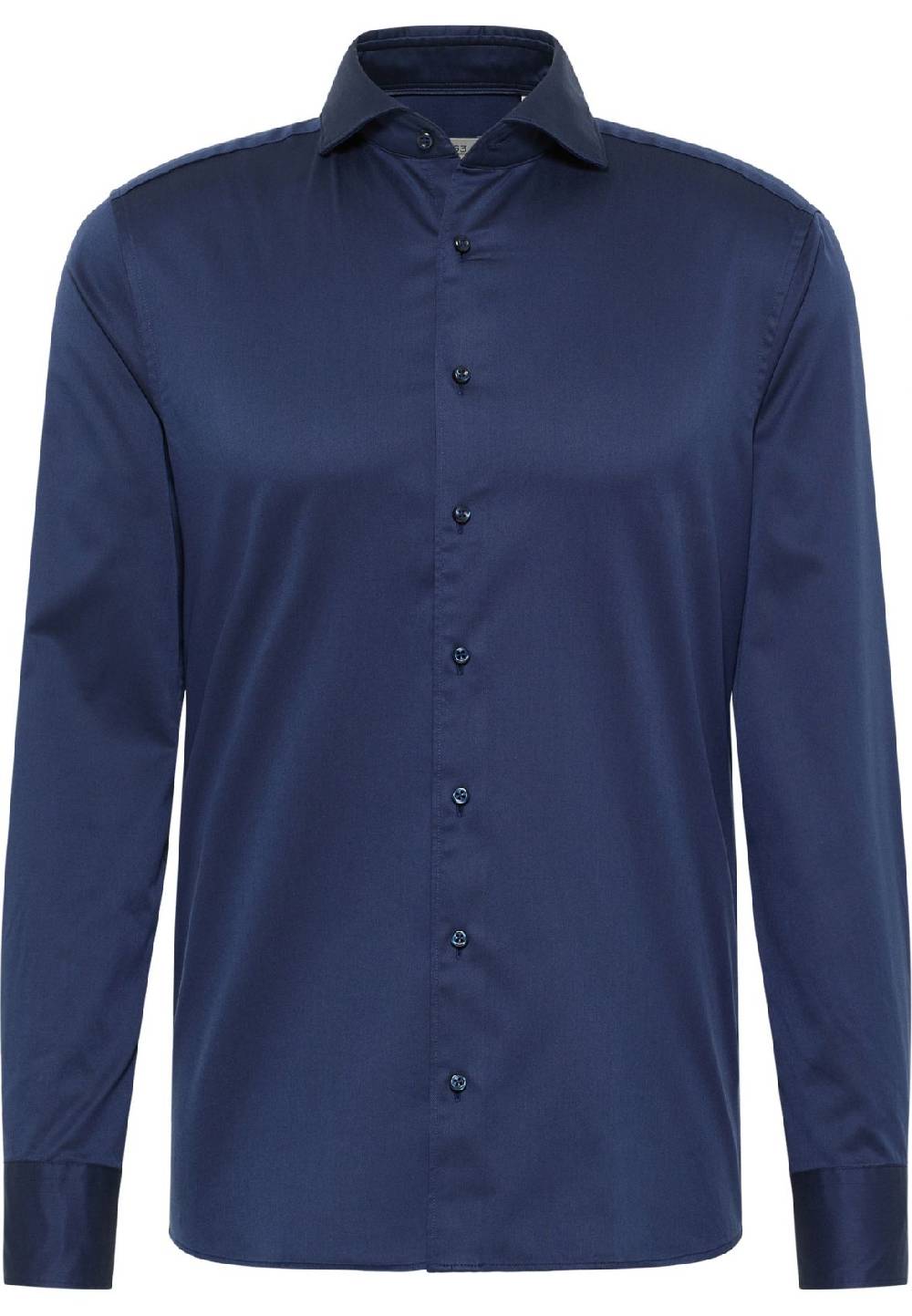 Eterna Camicia eterna slim fit blu scuro in cotone twill ritorto Moda