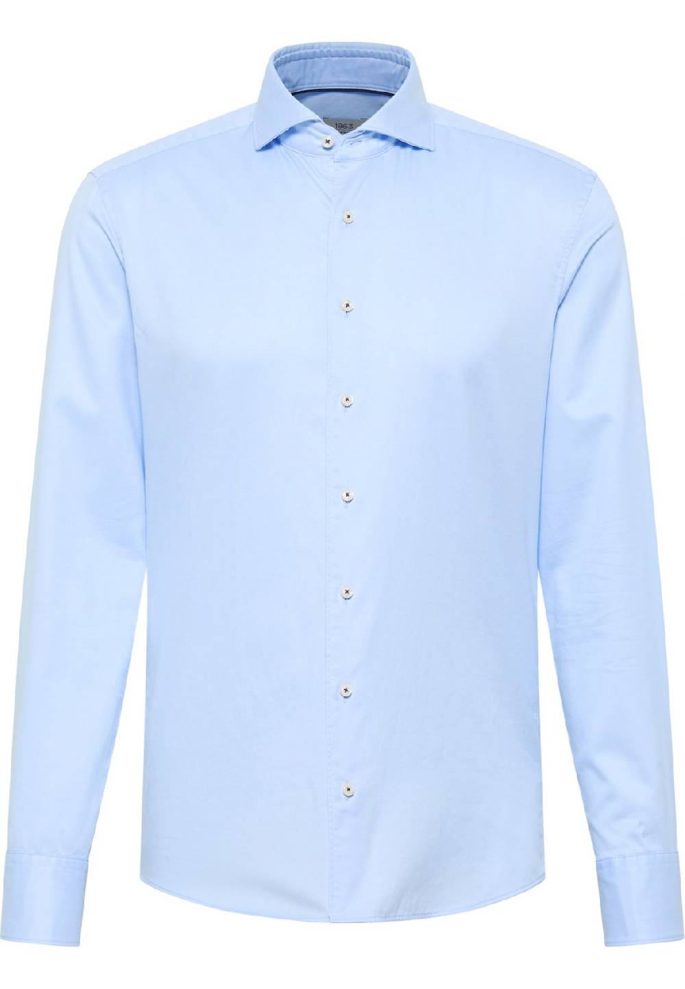 Eterna Camicia eterna slim fit celeste in cotone twill ritorto Spedizione gratuita