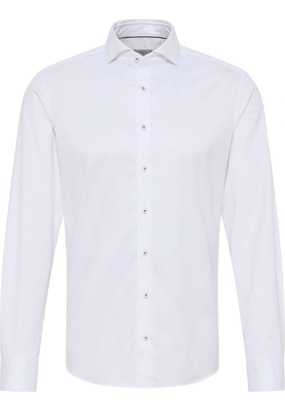 Eterna Camicia eterna slim fit bianca in cotone twill ritorto Sconto di tempo limitato