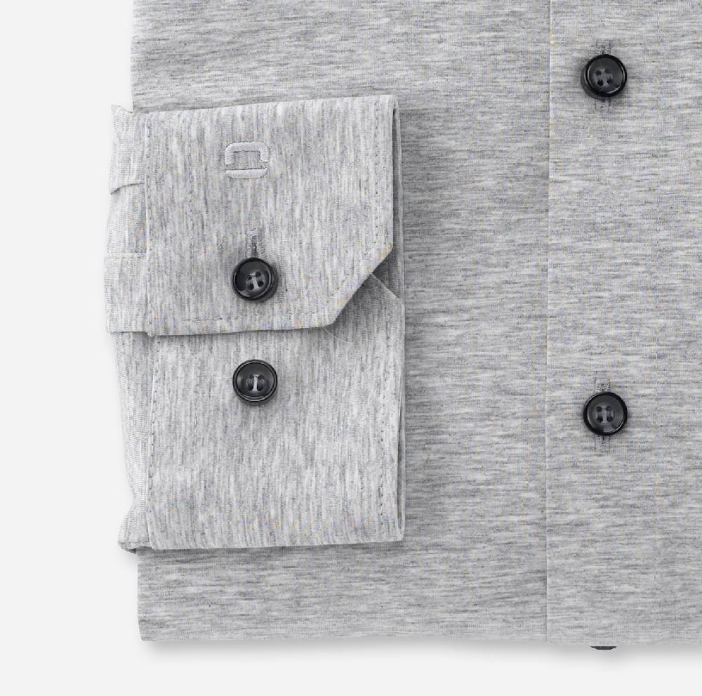 Olymp Camicia olymp grigio chiaro in jersey super slim fit Prezzo di fabbrica