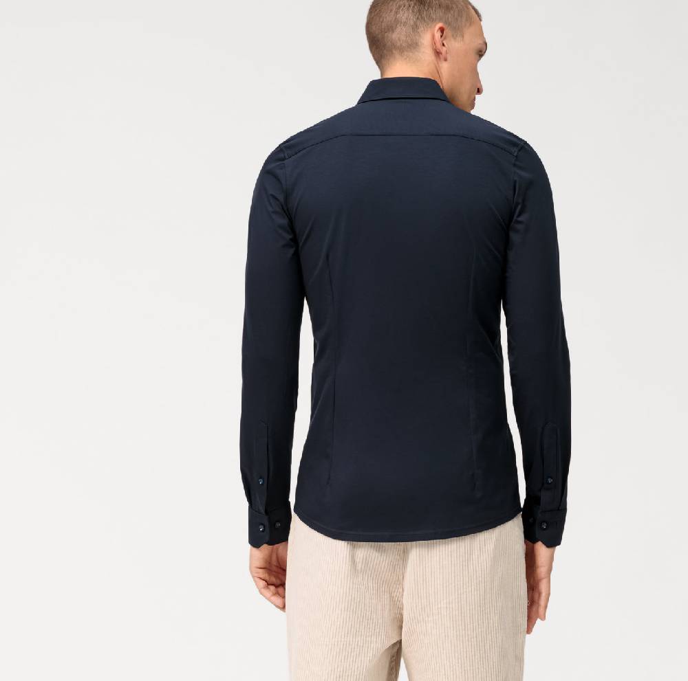 Olymp Camicia olymp blu scuro in jersey super slim fit Offerta speciale