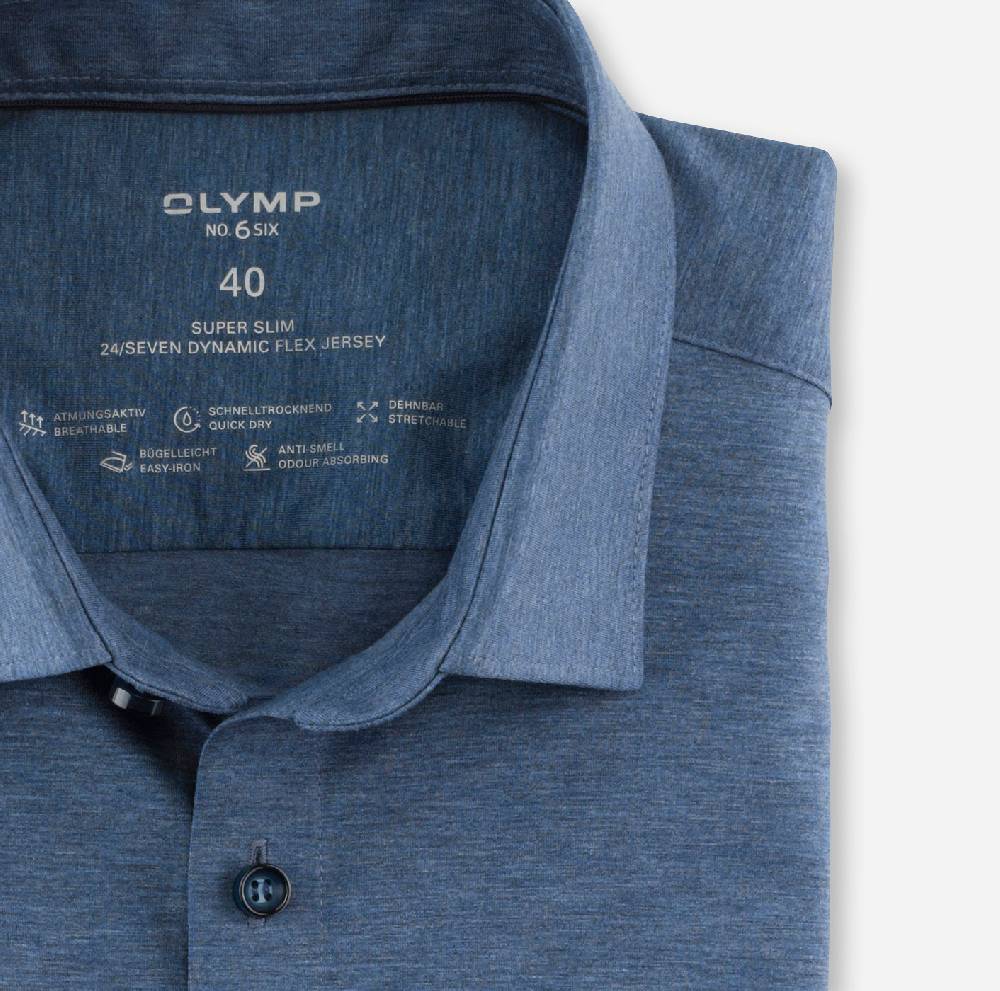 Olymp Camicia olymp azzurra in jersey super slim fit Comprare a buon mercato