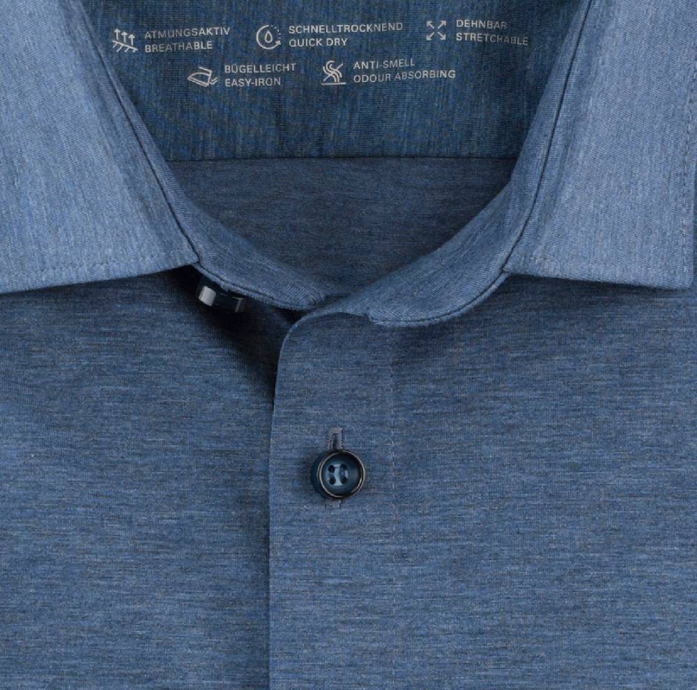 Olymp Camicia olymp azzurra in jersey super slim fit Comprare a buon mercato