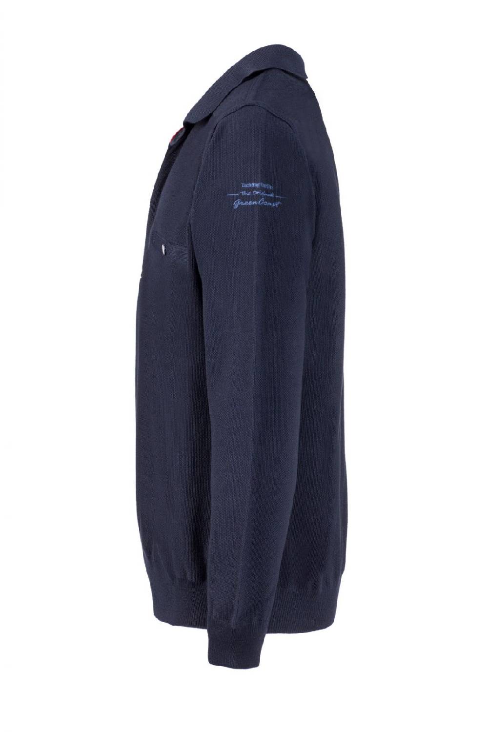 Green Coast Polo blu green coast modern fit filato nautico idrorepellente Offerta temporanea