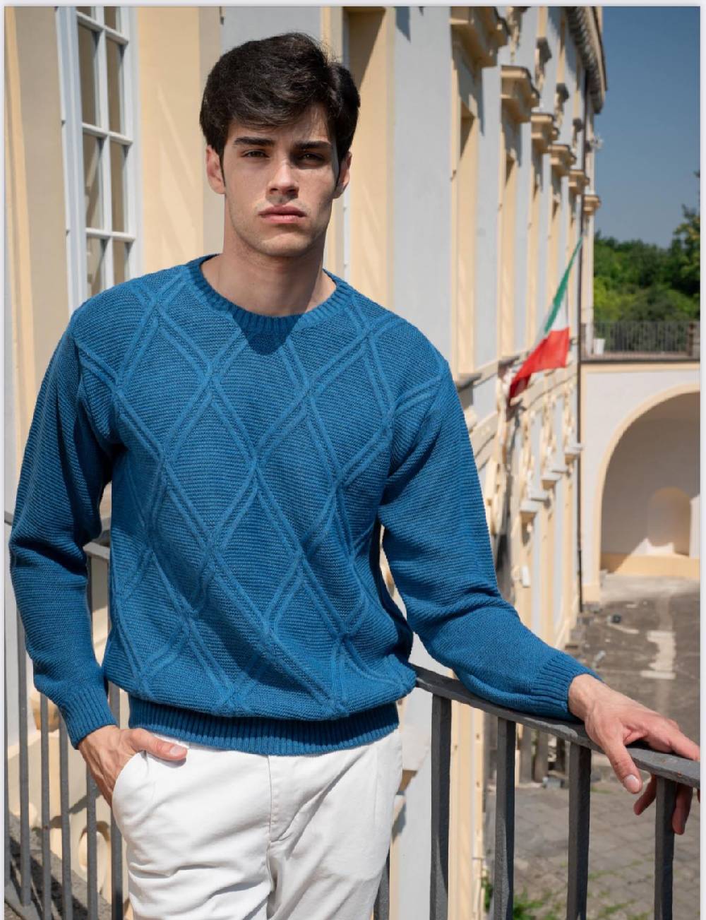 Manuel Garcia Girocollo manuel garcia beige in misto lana Latest stili
