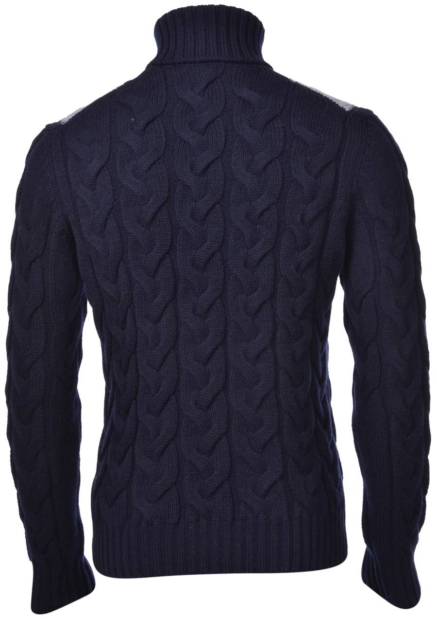 Gran Sasso Maglione a dolcevita gran sasso blu in pura lana air wool Solo un giorno rimasto