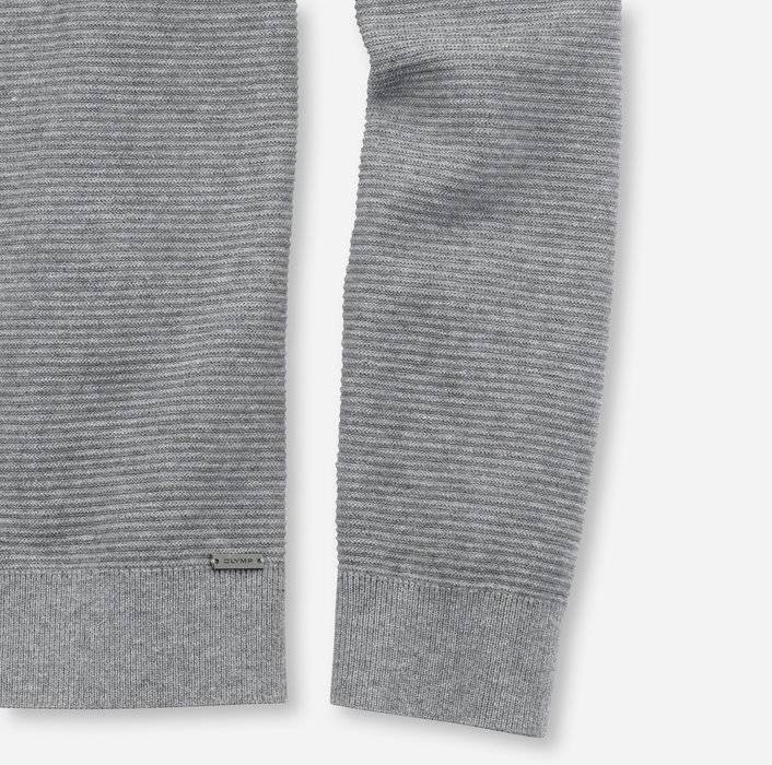 Olymp Maglione girocollo olymp grigio in cotone bio modern fit Trasporto libero internazionale