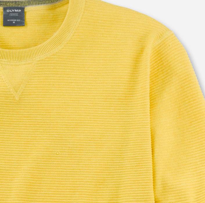 Olymp Maglione girocollo olymp giallo in cotone bio modern fit Officina